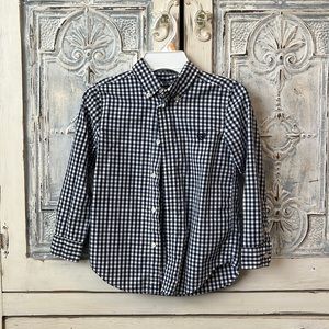 Navy blue and white Chaps button down shirt